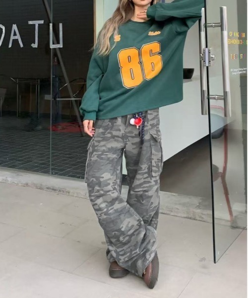 WEGO（ウィゴー）の「WEGO/迷彩柄ワイドルーズカーゴパンツ（カーゴパンツ・レディース・その他1/その他2・MEDIUM/LARGE）」の5枚目の写真
