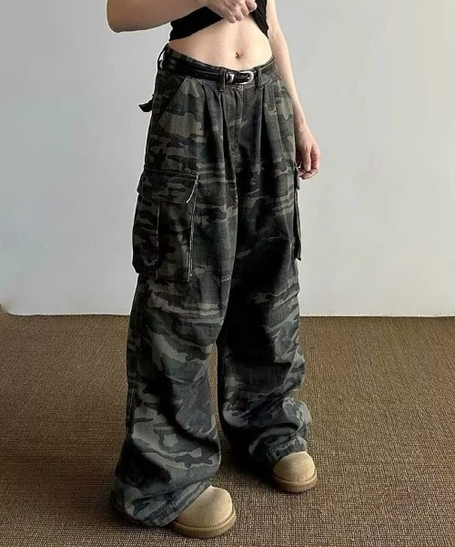 ZODLLS レディース 迷彩パンツ カーゴパンツ クールな迷彩パンツ ウエストゴム カジュアル マルチアウトドア ジョガーパンツ ポケット付き US サイズ: Small カラー: ブラック ZODLLS レディース 迷彩パンツ カーゴパンツ クールな迷彩パンツ ゴム