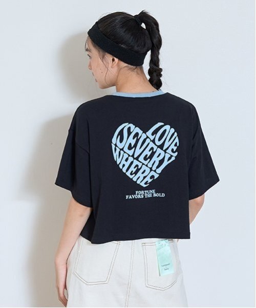 ハートトップス セール】【LTXC】【GOODPRICE】バックハートリンガーT（Tシャツ