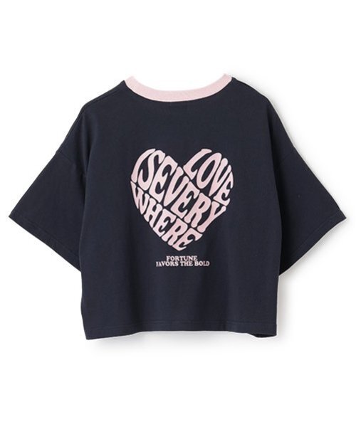 LOVETOXIC(ラブトキシック)の「【LTXC】【GOODPRICE】バックハートリンガーT(Tシャツ/カットソー・キッズ・ブラック/オフホワイト/レッド/ネイビー・130cm/L:160cm/M:150cm/S:140cm)」の15枚目の写真