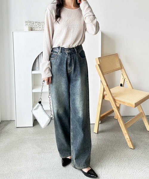 GeeRA(ジーラ)の「デイリー使いにぴったり♪クルーネックフクレジャガードトップス(Tシャツ/カットソー・レディース・ライトグレー/モカ/ブルー/ブラック/アイボリー・SMALL/MEDIUM/LARGE/X-LARGE)」の16枚目の写真