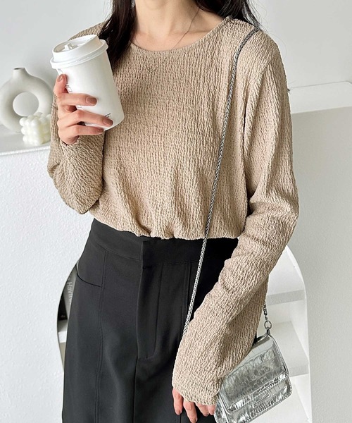 GeeRA(ジーラ)の「デイリー使いにぴったり♪クルーネックフクレジャガードトップス(Tシャツ/カットソー・レディース・ライトグレー/モカ/ブルー/ブラック/アイボリー・SMALL/MEDIUM/LARGE/X-LARGE)」の20枚目の写真