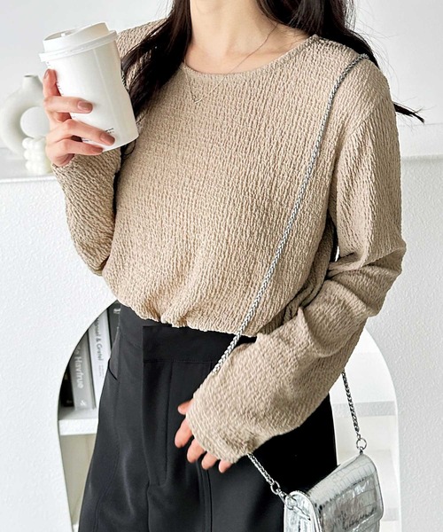 GeeRA(ジーラ)の「デイリー使いにぴったり♪クルーネックフクレジャガードトップス(Tシャツ/カットソー・レディース・ライトグレー/モカ/ブルー/ブラック/アイボリー・SMALL/MEDIUM/LARGE/X-LARGE)」の21枚目の写真