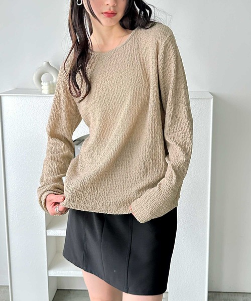GeeRA(ジーラ)の「デイリー使いにぴったり♪クルーネックフクレジャガードトップス(Tシャツ/カットソー・レディース・ライトグレー/モカ/ブルー/ブラック/アイボリー・SMALL/MEDIUM/LARGE/X-LARGE)」の17枚目の写真