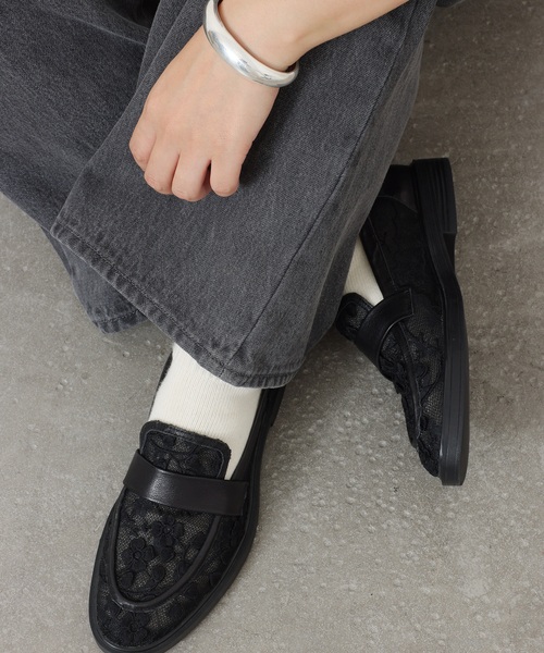 JOURNAL STANDARD（ジャーナルスタンダード）の「【Mollini/モリーニ】FLORAL MESH LEATHER（その他シューズ・レディース・ブラック・38/37/36）」の2枚目の写真