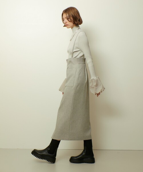 allurevilleメランジピンヘッドサススカート メランジピンヘッドサススカート（スカート）｜allureville