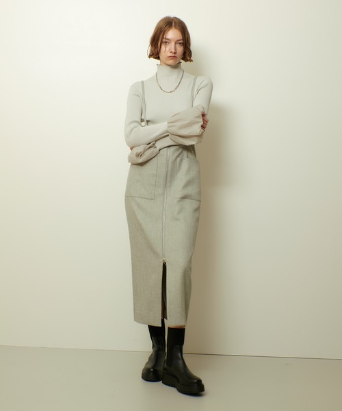 allurevilleメランジピンヘッドサススカート メランジピンヘッドサススカート（スカート）｜allureville