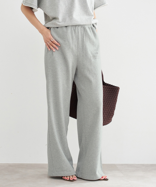 IENA（イエナ）の「フレンチテリーストレートパンツ（スウェットパンツ・レディース・アイボリー/チャコールグレー・38/36）」の2枚目の写真