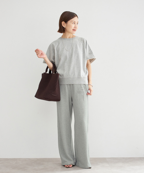 IENA（イエナ）の「フレンチテリーストレートパンツ（スウェットパンツ・レディース・アイボリー/チャコールグレー・38/36）」の3枚目の写真