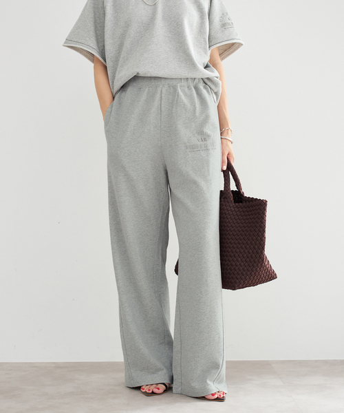 IENA（イエナ）の「フレンチテリーストレートパンツ（スウェットパンツ・レディース・アイボリー/チャコールグレー・38/36）」の5枚目の写真