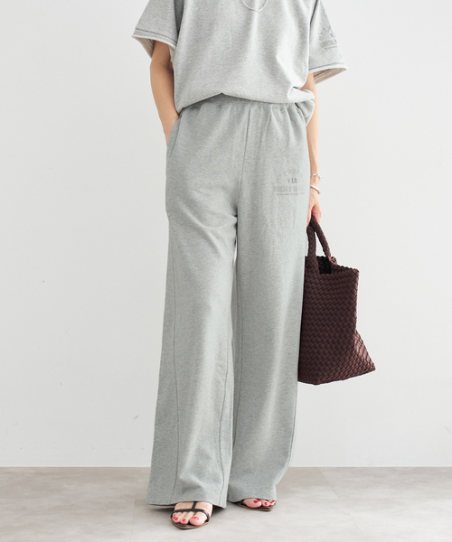 IENA（イエナ）の「フレンチテリーストレートパンツ（スウェットパンツ・レディース・アイボリー/チャコールグレー・38/36）」の6枚目の写真