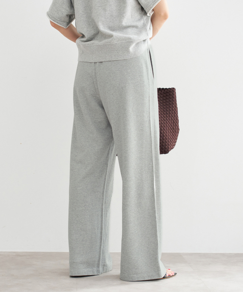 IENA（イエナ）の「フレンチテリーストレートパンツ（スウェットパンツ・レディース・アイボリー/チャコールグレー・38/36）」の8枚目の写真