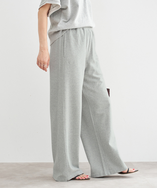 IENA（イエナ）の「フレンチテリーストレートパンツ（スウェットパンツ・レディース・アイボリー/チャコールグレー・38/36）」の9枚目の写真