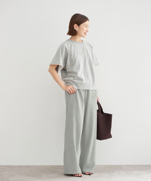 IENA（イエナ）の「フレンチテリーストレートパンツ（スウェットパンツ・レディース・アイボリー/チャコールグレー・38/36）」の10枚目の写真