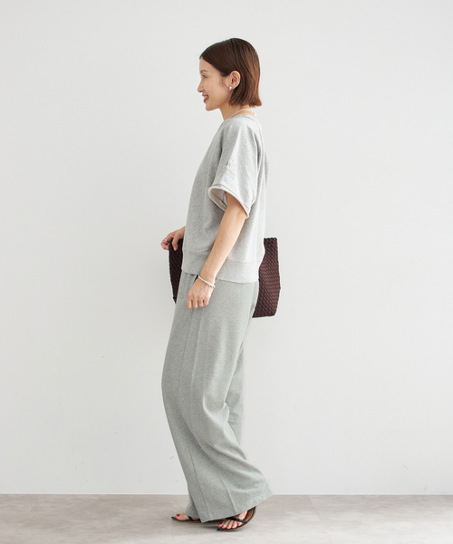 IENA（イエナ）の「フレンチテリーストレートパンツ（スウェットパンツ・レディース・アイボリー/チャコールグレー・38/36）」の11枚目の写真