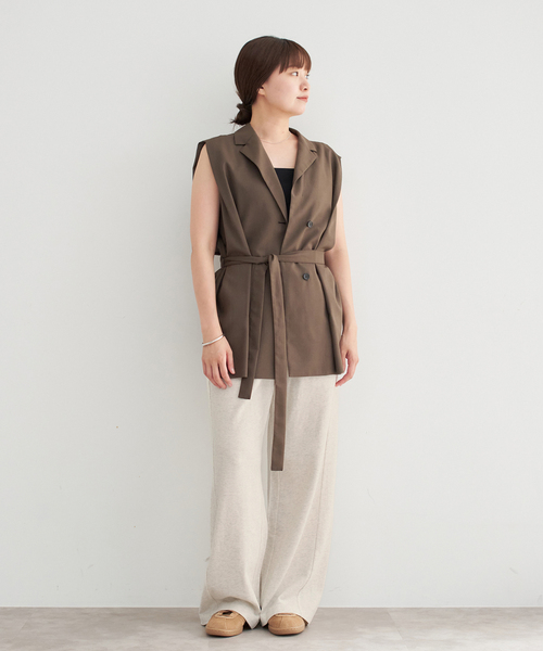 IENA（イエナ）の「フレンチテリーストレートパンツ（スウェットパンツ・レディース・アイボリー/チャコールグレー・38/36）」の18枚目の写真