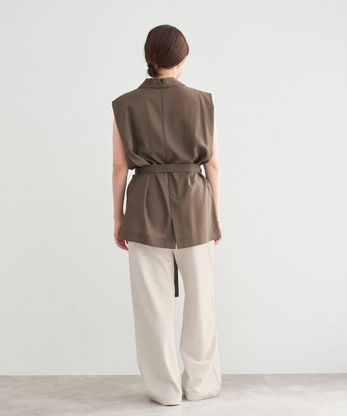 IENA（イエナ）の「フレンチテリーストレートパンツ（スウェットパンツ・レディース・アイボリー/チャコールグレー・38/36）」の20枚目の写真