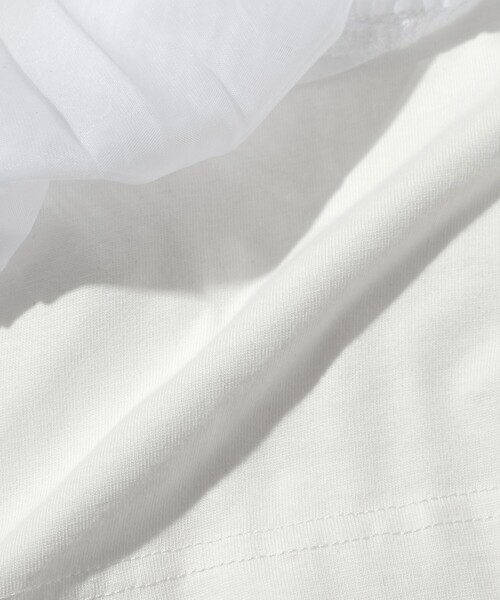 Firsthand(ファーストハンド)の「Firsthand/ファーストハンド オーガニックコットン シアーチュール レイヤードトップス(Tシャツ/カットソー・レディース・ホワイト/ブラック・フリ-)」の18枚目の写真