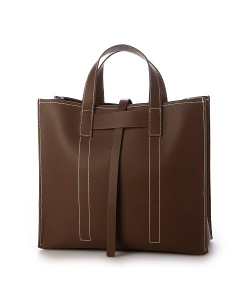 Tomieco(トミエコ)の「A4対応 LEATHER トートバッグ 本革 スクエア(ショルダーバッグ・レディース・ブラウン/ダークブラウン/ベージュ/ブラック・FREE)」の9枚目の写真
