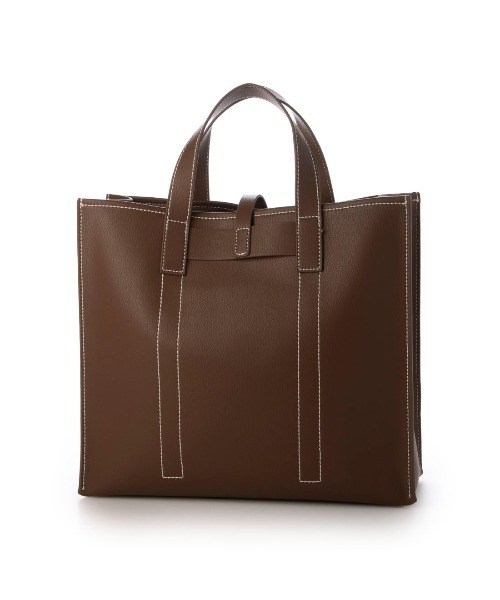 Tomieco(トミエコ)の「A4対応 LEATHER トートバッグ 本革 スクエア(ショルダーバッグ・レディース・ブラウン/ダークブラウン/ベージュ/ブラック・FREE)」の10枚目の写真