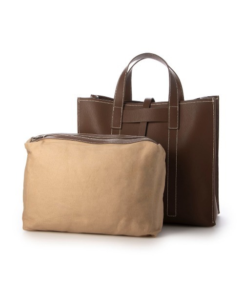 Tomieco(トミエコ)の「A4対応 LEATHER トートバッグ 本革 スクエア(ショルダーバッグ・レディース・ブラウン/ダークブラウン/ベージュ/ブラック・FREE)」の15枚目の写真