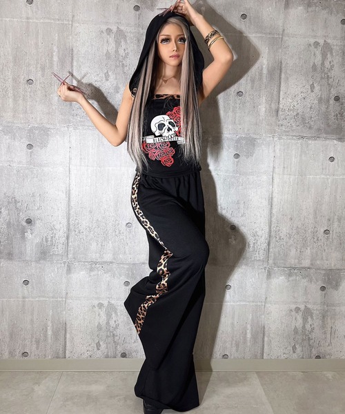 セール】【BLACKQUEEN】アニマル柄ラインワイドパンツ（その他パンツ