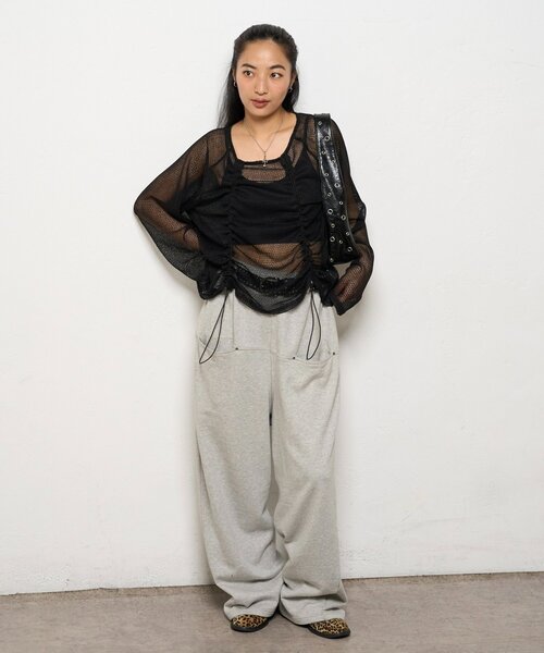 WHO'S WHO gallery(フーズフーギャラリー)の「コードデザインニットソートップス(Tシャツ/カットソー・レディース・アイボリー/ブラック/ブラウン・FREE)」の19枚目の写真