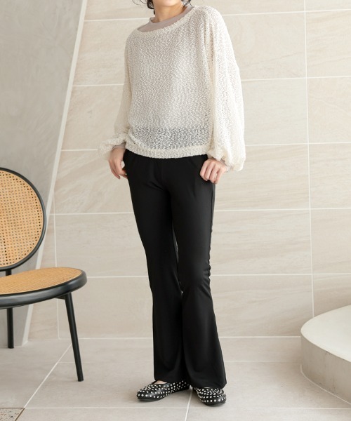 DONOBAN（ドノバン）の「美脚フレアパンツ（その他パンツ・レディース・ブラック・SHORT/MEDIUM/LONG）」の4枚目の写真