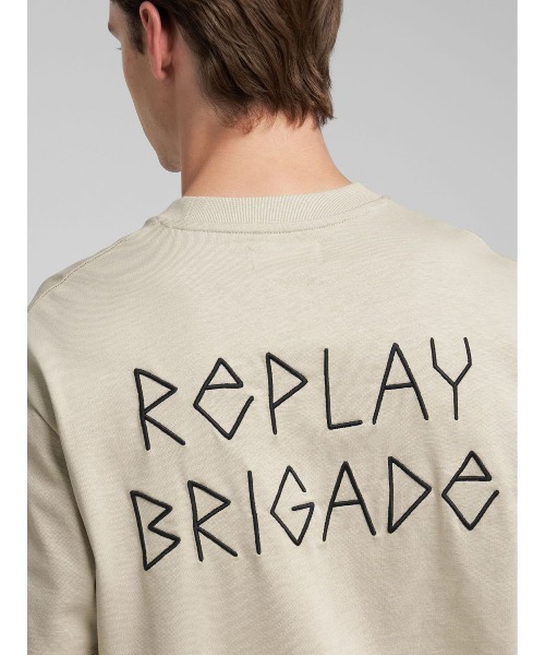 REPLAY(リプレイ)の「リラックスフィット ヘビーコットンジャージーSKULL Tシャツ(Tシャツ/カットソー・メンズ・ベージュ/ブラック・SMALL/MEDIUM/LARGE/X-LARGE)」の8枚目の写真