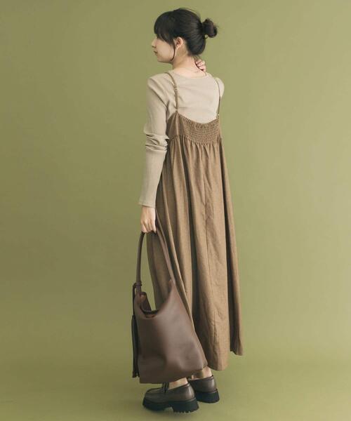 ITEMS URBANRESEARCH（アイテムズ アーバンリサーチ）の「インナーセットキャミワンピース（ワンピース・レディース・グレー系その他/ブラウン系その他/ベージュ系その他・FREE）」の3枚目の写真