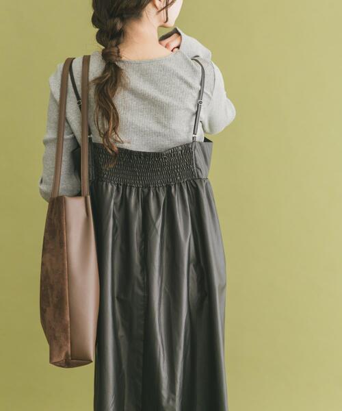 ITEMS URBANRESEARCH（アイテムズ アーバンリサーチ）の「インナーセットキャミワンピース（ワンピース・レディース・グレー系その他/ブラウン系その他/ベージュ系その他・FREE）」の5枚目の写真