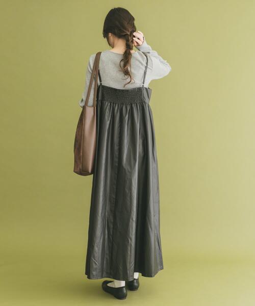 ITEMS URBANRESEARCH（アイテムズ アーバンリサーチ）の「インナーセットキャミワンピース（ワンピース・レディース・グレー系その他/ブラウン系その他/ベージュ系その他・FREE）」の8枚目の写真