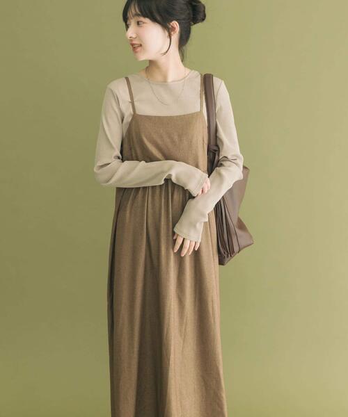 ITEMS URBANRESEARCH（アイテムズ アーバンリサーチ）の「インナーセットキャミワンピース（ワンピース・レディース・グレー系その他/ブラウン系その他/ベージュ系その他・FREE）」の12枚目の写真