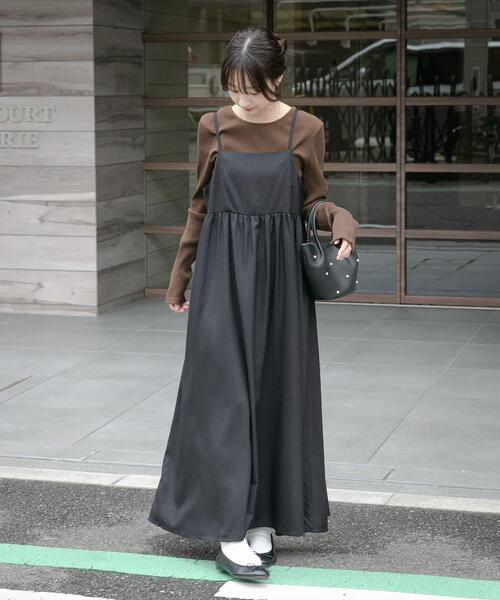 ITEMS URBANRESEARCH（アイテムズ アーバンリサーチ）の「インナーセットキャミワンピース（ワンピース・レディース・グレー系その他/ブラウン系その他/ベージュ系その他・FREE）」の18枚目の写真