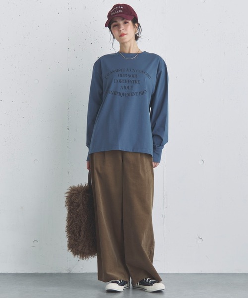 Doux archives（ドゥアルシーヴ）の「ラウンドロゴロンTee（Tシャツ/カットソー・レディース・アイボリー/オフホワイト/ブルー・FREE）」の17枚目の写真