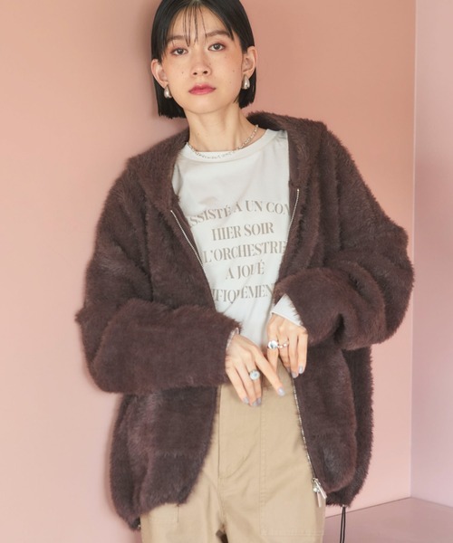 Doux archives（ドゥアルシーヴ）の「ラウンドロゴロンTee（Tシャツ/カットソー・レディース・アイボリー/オフホワイト/ブルー・FREE）」の8枚目の写真