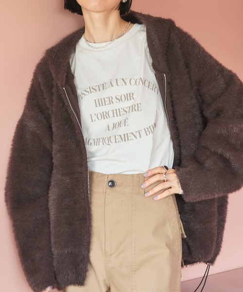 Doux archives（ドゥアルシーヴ）の「ラウンドロゴロンTee（Tシャツ/カットソー・レディース・アイボリー/オフホワイト/ブルー・FREE）」の16枚目の写真