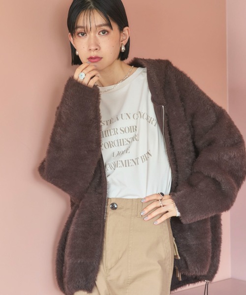 Doux archives（ドゥアルシーヴ）の「ラウンドロゴロンTee（Tシャツ/カットソー・レディース・アイボリー/オフホワイト/ブルー・FREE）」の11枚目の写真