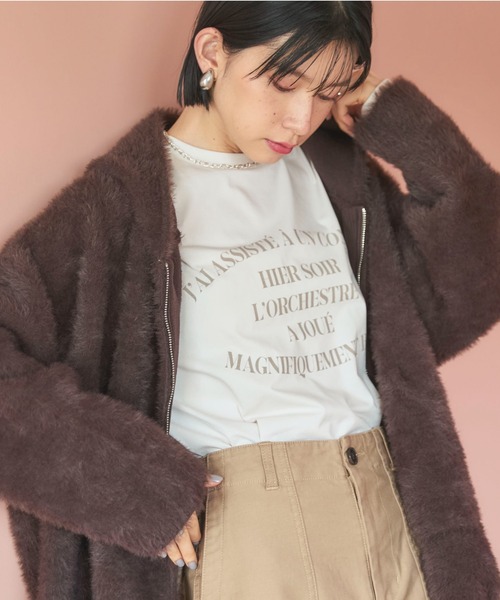 Doux archives（ドゥアルシーヴ）の「ラウンドロゴロンTee（Tシャツ/カットソー・レディース・アイボリー/オフホワイト/ブルー・FREE）」の15枚目の写真