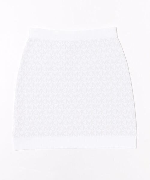MICHAEL KORS(マイケルコース)の「MK DOT ロゴ ジャカード ニット スカート(スカート・レディース・ホワイト・XS/S/M/L/XL)」の2枚目の写真