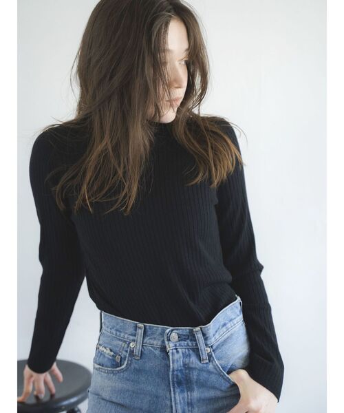 Ungrid（アングリッド）の「ウォッシャブルタートルニット（ニット/セーター・レディース・グレー/アイボリー/ブラック/レッド/グリーン/イエロー・FREE）」の3枚目の写真