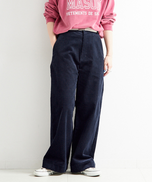 B.C STOCK（ベーセーストック）の「ウォッシャブル / コーデュロイペインターパンツ（その他パンツ・レディース・ネイビー/キャメル・SMALL/MEDIUM）」の2枚目の写真