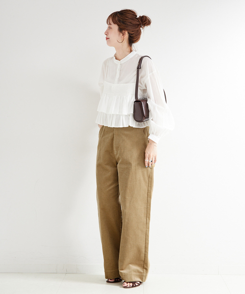 B.C STOCK（ベーセーストック）の「ウォッシャブル / コーデュロイペインターパンツ（その他パンツ・レディース・ネイビー/キャメル・SMALL/MEDIUM）」の5枚目の写真