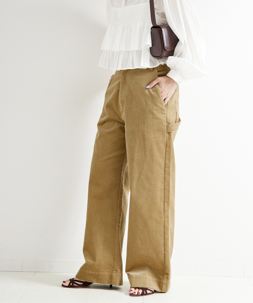 B.C STOCK（ベーセーストック）の「ウォッシャブル / コーデュロイペインターパンツ（その他パンツ・レディース・ネイビー/キャメル・SMALL/MEDIUM）」の8枚目の写真