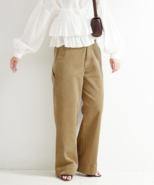 B.C STOCK（ベーセーストック）の「ウォッシャブル / コーデュロイペインターパンツ（その他パンツ・レディース・ネイビー/キャメル・SMALL/MEDIUM）」の10枚目の写真