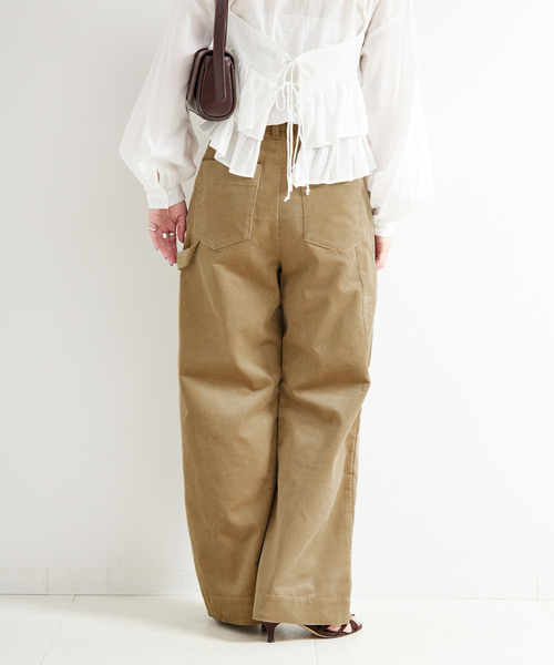B.C STOCK（ベーセーストック）の「ウォッシャブル / コーデュロイペインターパンツ（その他パンツ・レディース・ネイビー/キャメル・SMALL/MEDIUM）」の12枚目の写真