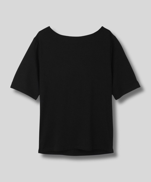 Mac-House(マックハウス)の「milli de l'air ドレープネックプルオーバー(Tシャツ/カットソー・レディース・ライトグレー/オフホワイト/ブラック・M)」の8枚目の写真