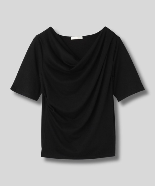Mac-House(マックハウス)の「milli de l'air ドレープネックプルオーバー(Tシャツ/カットソー・レディース・ライトグレー/オフホワイト/ブラック・M)」の20枚目の写真