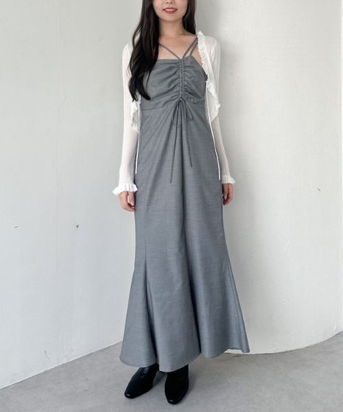 archives(アルシーヴ)の「アシメドロストキャミワンピース(ワンピース・レディース・グレー/ブラック/アイボリー・MEDIUM)」の16枚目の写真