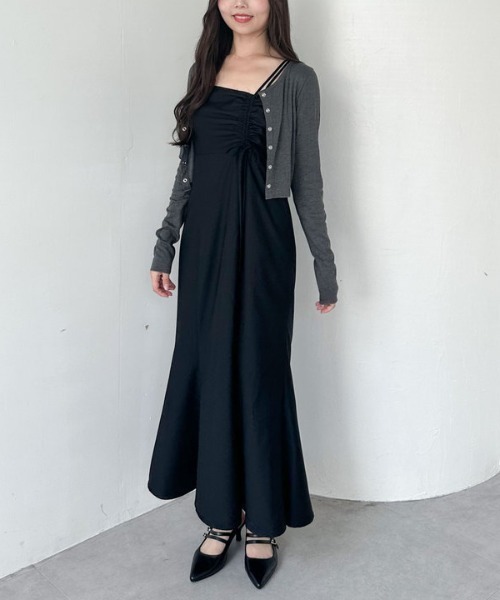 archives(アルシーヴ)の「アシメドロストキャミワンピース(ワンピース・レディース・グレー/ブラック/アイボリー・MEDIUM)」の7枚目の写真